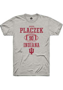 Joshua Placzek  Indiana Hoosiers Ash Rally NIL Sport Icon Short Sleeve T Shirt
