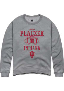 Joshua Placzek  Rally Indiana Hoosiers Mens Graphite NIL Sport Icon Long Sleeve Crew Sweatshirt