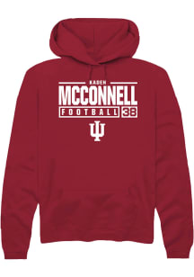 Kaden McConnell  Rally Indiana Hoosiers Mens Red NIL Stacked Box Long Sleeve Hoodie