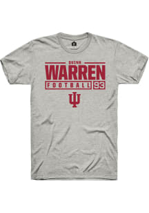 Quinn Warren  Indiana Hoosiers Ash Rally NIL Stacked Box Short Sleeve T Shirt