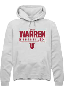 Quinn Warren  Rally Indiana Hoosiers Mens White NIL Stacked Box Long Sleeve Hoodie