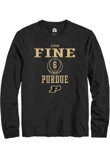 Aaron Fine  Purdue Boilermakers Black Rally NIL Sport Icon Long Sleeve T Shirt