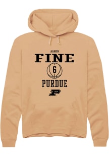 Aaron Fine  Rally Purdue Boilermakers Mens Gold NIL Sport Icon Long Sleeve Hoodie