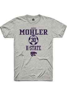 Andra Mohler  K-State Wildcats Ash Rally NIL Sport Icon Short Sleeve T Shirt