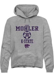 Andra Mohler  Rally K-State Wildcats Mens Graphite NIL Sport Icon Long Sleeve Hoodie