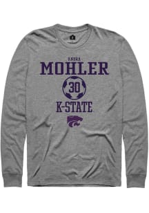 Andra Mohler  K-State Wildcats Graphite Rally NIL Sport Icon Long Sleeve T Shirt