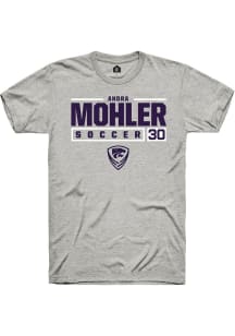 Andra Mohler  K-State Wildcats Ash Rally NIL Stacked Box Short Sleeve T Shirt