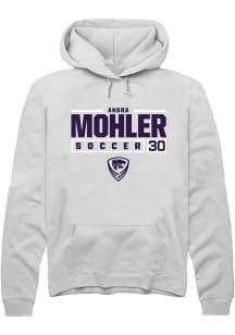 Andra Mohler  Rally K-State Wildcats Mens White NIL Stacked Box Long Sleeve Hoodie