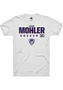 Andra Mohler  K-State Wildcats White Rally NIL Stacked Box Short Sleeve T Shirt