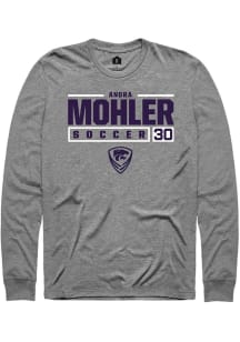 Andra Mohler  K-State Wildcats Graphite Rally NIL Stacked Box Long Sleeve T Shirt