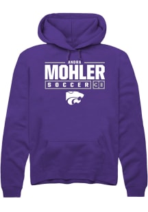 Andra Mohler  Rally K-State Wildcats Mens Purple NIL Stacked Box Long Sleeve Hoodie