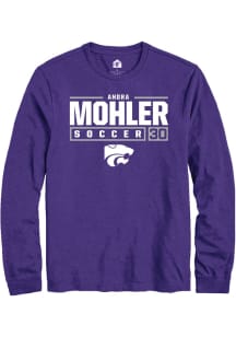 Andra Mohler  K-State Wildcats Purple Rally NIL Stacked Box Long Sleeve T Shirt