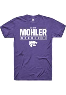 Andra Mohler  K-State Wildcats Purple Rally NIL Stacked Box Short Sleeve T Shirt