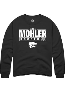 Andra Mohler  Rally K-State Wildcats Mens Black NIL Stacked Box Long Sleeve Crew Sweatshirt