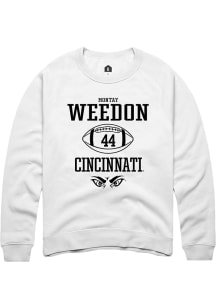Montay Weedon  Rally Cincinnati Bearcats Mens White NIL Sport Icon Long Sleeve Crew Sweatshirt