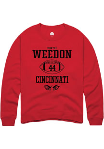 Montay Weedon  Rally Cincinnati Bearcats Mens Red NIL Sport Icon Long Sleeve Crew Sweatshirt