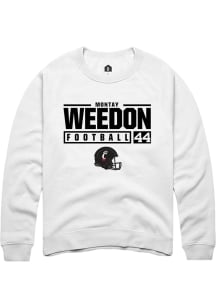 Montay Weedon  Rally Cincinnati Bearcats Mens White NIL Stacked Box Long Sleeve Crew Sweatshirt