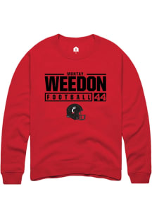 Montay Weedon  Rally Cincinnati Bearcats Mens Red NIL Stacked Box Long Sleeve Crew Sweatshirt