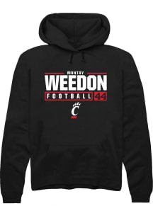 Montay Weedon  Rally Cincinnati Bearcats Mens Black NIL Stacked Box Long Sleeve Hoodie