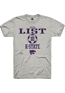 Porter List  K-State Wildcats Ash Rally NIL Sport Icon Short Sleeve T Shirt