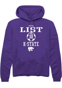 Porter List  Rally K-State Wildcats Mens Purple NIL Sport Icon Long Sleeve Hoodie