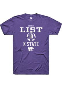 Porter List  K-State Wildcats Purple Rally NIL Sport Icon Short Sleeve T Shirt