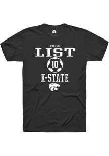 Porter List  K-State Wildcats Black Rally NIL Sport Icon Short Sleeve T Shirt