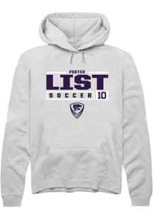 Porter List  Rally K-State Wildcats Mens White NIL Stacked Box Long Sleeve Hoodie