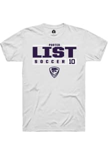 Porter List  K-State Wildcats White Rally NIL Stacked Box Short Sleeve T Shirt
