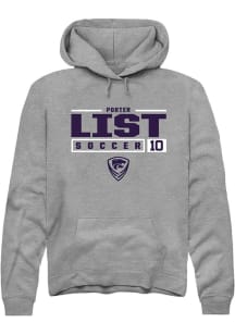 Porter List  Rally K-State Wildcats Mens Graphite NIL Stacked Box Long Sleeve Hoodie
