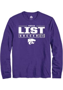 Porter List  K-State Wildcats Purple Rally NIL Stacked Box Long Sleeve T Shirt