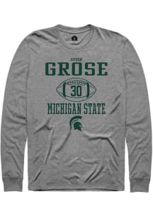 Aveon Grose  Michigan State Spartans Graphite Rally NIL Sport Icon Long Sleeve T Shirt