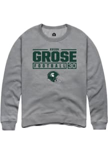 Aveon Grose  Rally Michigan State Spartans Mens Graphite NIL Stacked Box Long Sleeve Crew Sweatshi..