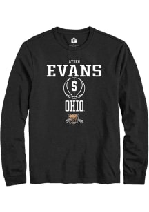 Ayden Evans  Ohio Bobcats Black Rally NIL Sport Icon Long Sleeve T Shirt