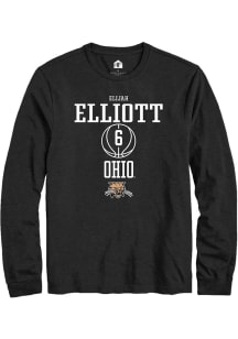 Elijah Elliott  Ohio Bobcats Black Rally NIL Sport Icon Long Sleeve T Shirt
