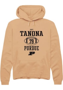 Joey Tanona  Rally Purdue Boilermakers Mens Gold NIL Sport Icon Long Sleeve Hoodie
