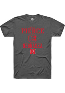 Skyler Pierce  Nebraska Cornhuskers Dark Grey Rally NIL Sport Icon Short Sleeve T Shirt
