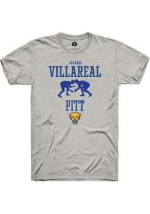 Jordan Villareal  Pitt Panthers Ash Rally NIL Sport Icon Short Sleeve T Shirt