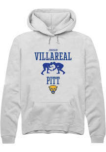 Jordan Villareal  Rally Pitt Panthers Mens White NIL Sport Icon Long Sleeve Hoodie
