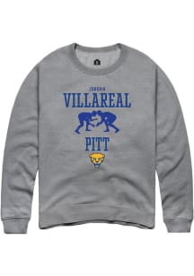 Jordan Villareal  Rally Pitt Panthers Mens Graphite NIL Sport Icon Long Sleeve Crew Sweatshirt