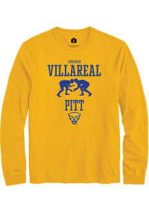 Jordan Villareal  Pitt Panthers Gold Rally NIL Sport Icon Long Sleeve T Shirt