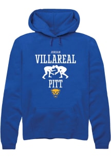 Jordan Villareal  Rally Pitt Panthers Mens Blue NIL Sport Icon Graphic Long Sleeve Hoodie