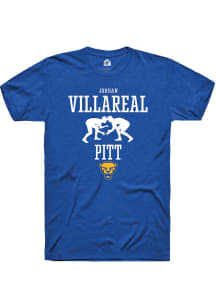Jordan Villareal  Pitt Panthers Blue Rally NIL Sport Icon Short Sleeve T Shirt