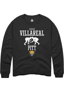 Jordan Villareal  Rally Pitt Panthers Mens Black NIL Sport Icon Long Sleeve Crew Sweatshirt