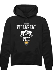 Jordan Villareal  Rally Pitt Panthers Mens Black NIL Sport Icon Design Long Sleeve Hoodie