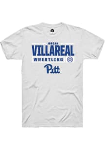 Jordan Villareal  Pitt Panthers White Rally NIL Stacked Box Short Sleeve T Shirt