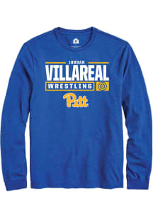 Jordan Villareal  Pitt Panthers Blue Rally NIL Stacked Box Long Sleeve T Shirt