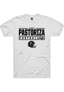 Aiden Pastoriza  Cincinnati Bearcats White Rally NIL Stacked Box Short Sleeve T Shirt