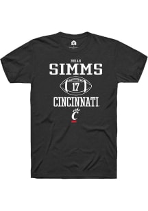 Brian Simms  Cincinnati Bearcats Black Rally NIL Sport Icon Short Sleeve T Shirt