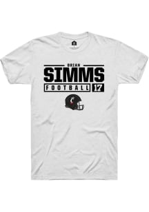 Brian Simms  Cincinnati Bearcats White Rally NIL Stacked Box Short Sleeve T Shirt